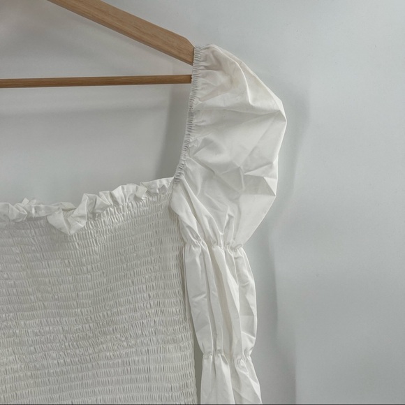 COCO’S Kiss puff sleeve crop top white size L NWT - Picture 4 of 7